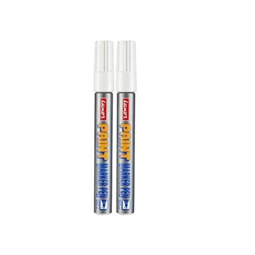 Luxor Paint Bold Markers | White Ink | Waterproof Permanent | 2 Pen Combo