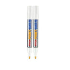 Luxor Paint Bold Markers | White Ink | Waterproof Permanent | 2 Pen Combo