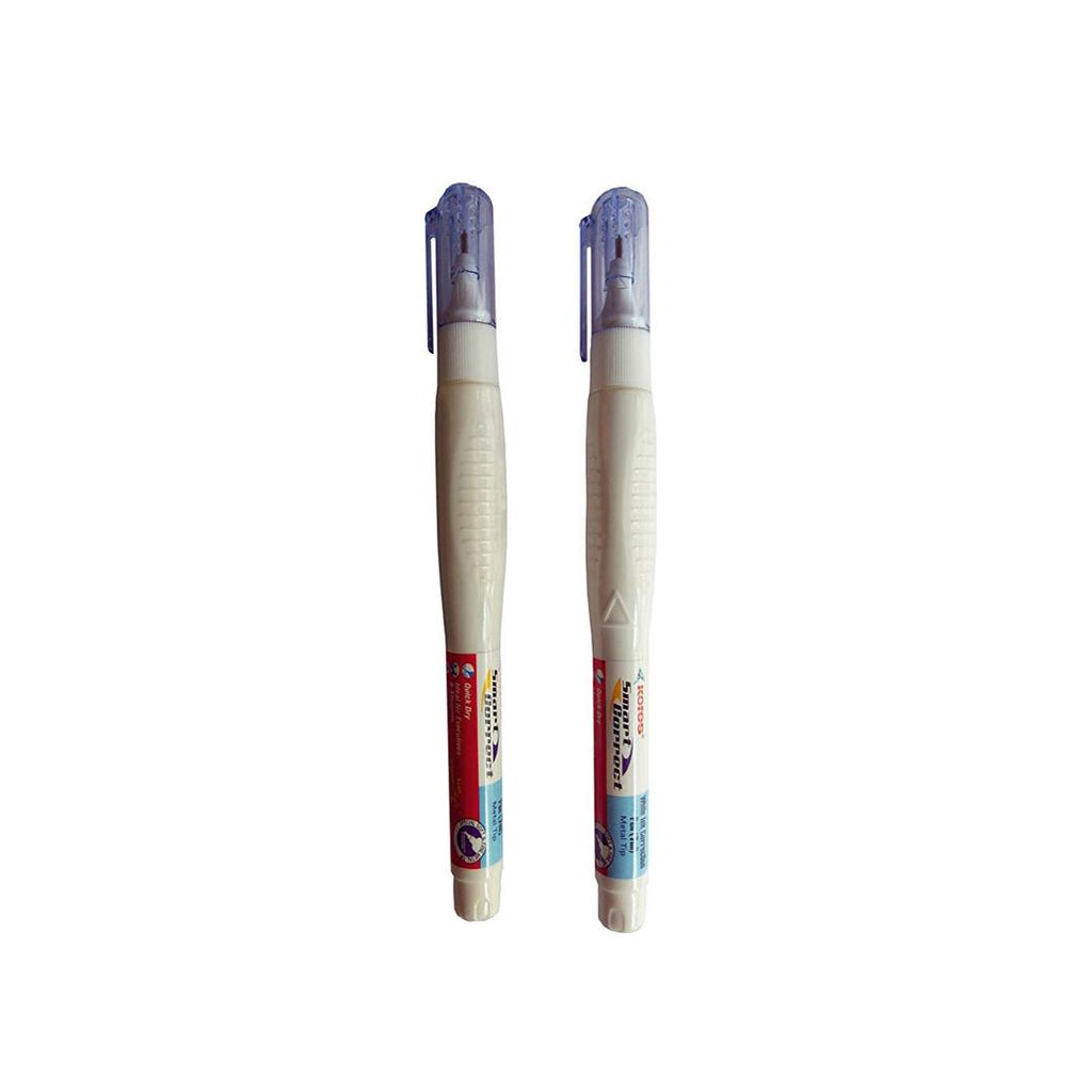 Kores Smart Correct White Ink Correction Pen | 7 ml Metal Tip ( Pack of 10 )
