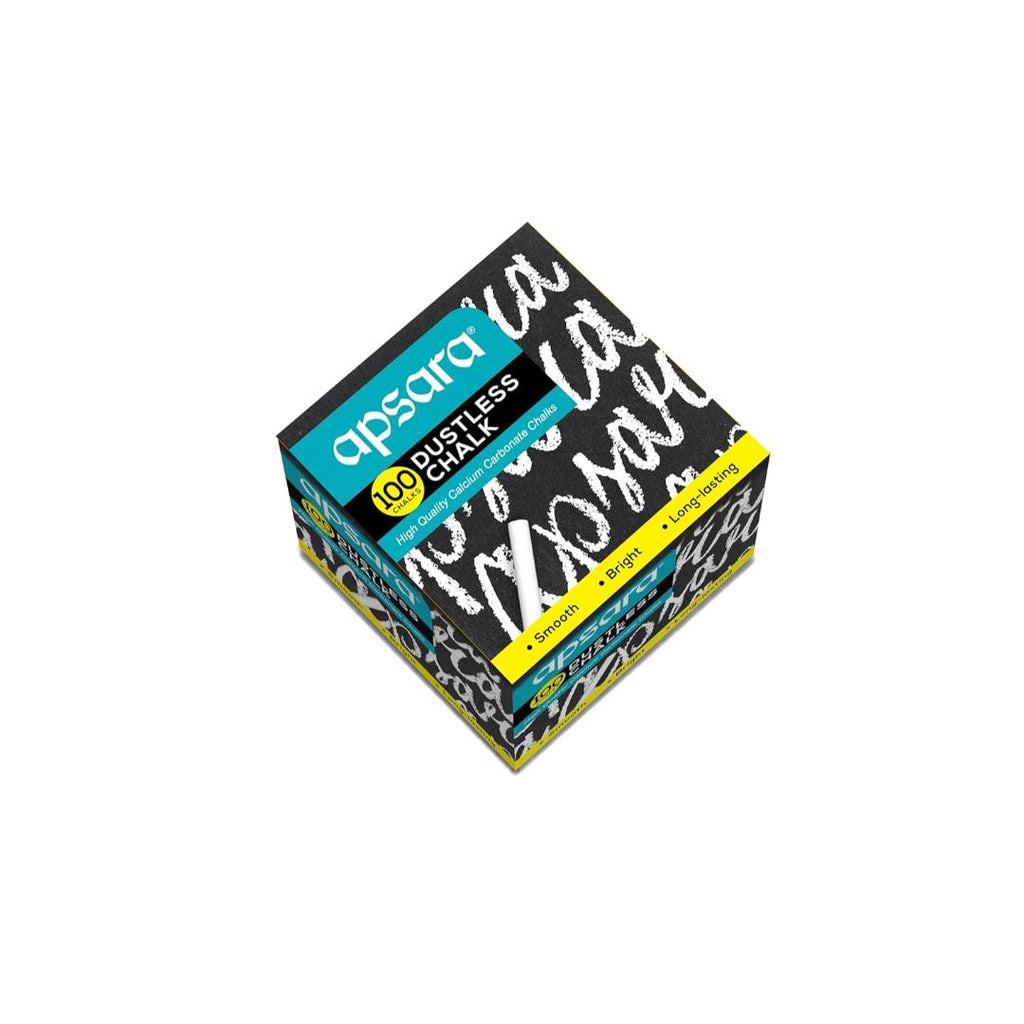 Apsara White Dustless Chalks | 10 Sticks Non-Toxic & Board Friendly