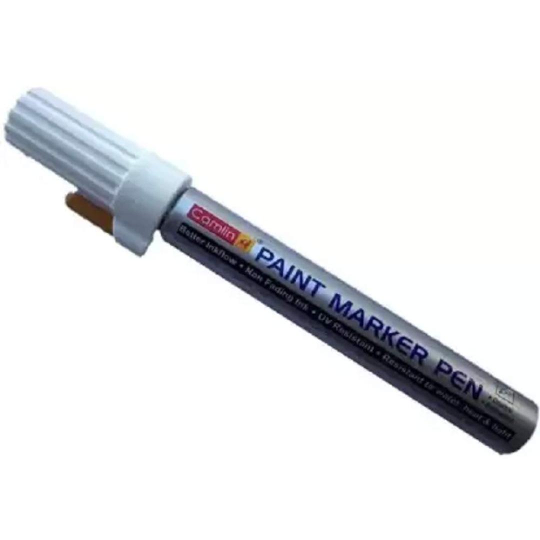 Camlin Paint Marker Pens | White Ink, Permanent (Pack of 4)