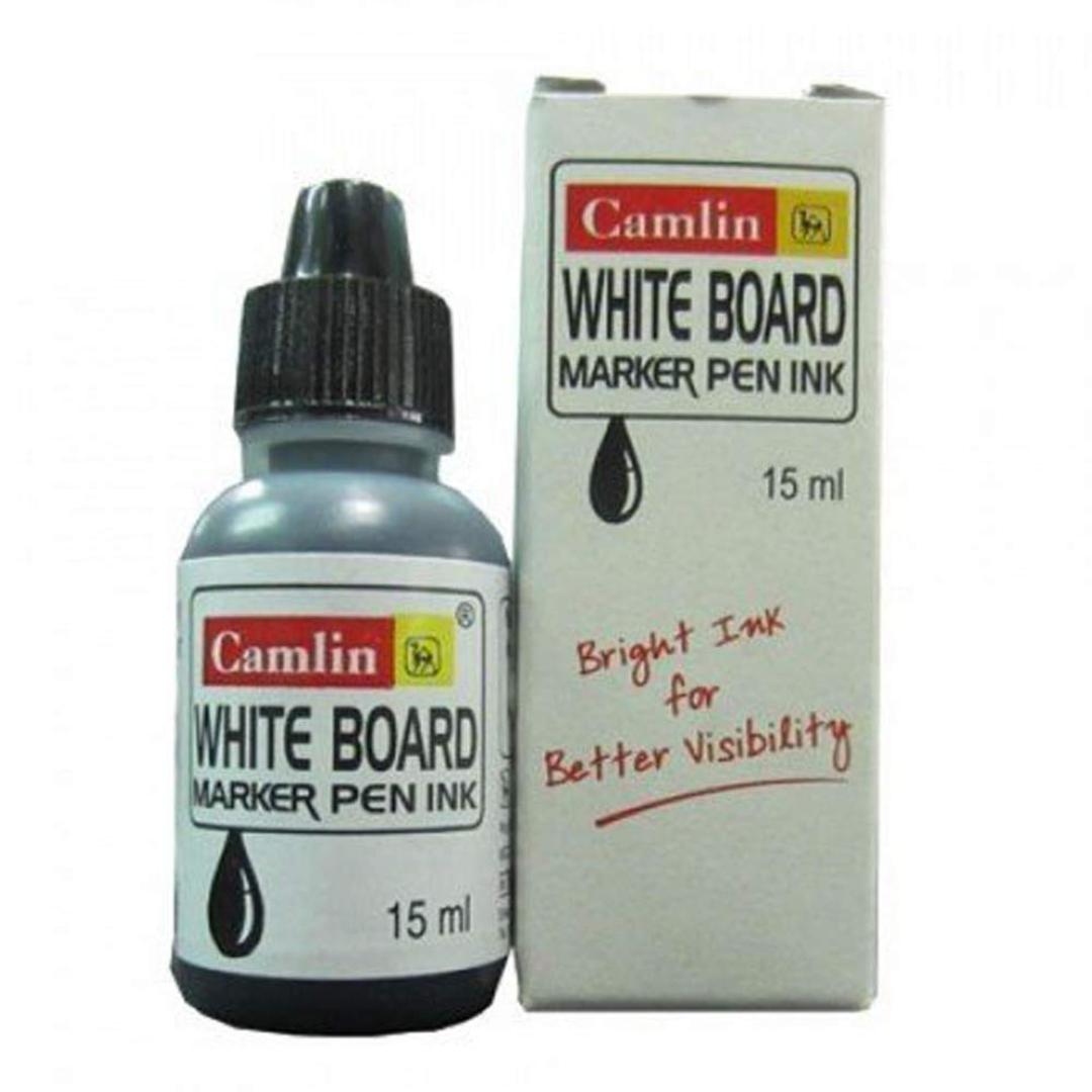 Camlin Kokuyo Whiteboard Marker Ink | 15 ml Black Refill (Pack of 20)