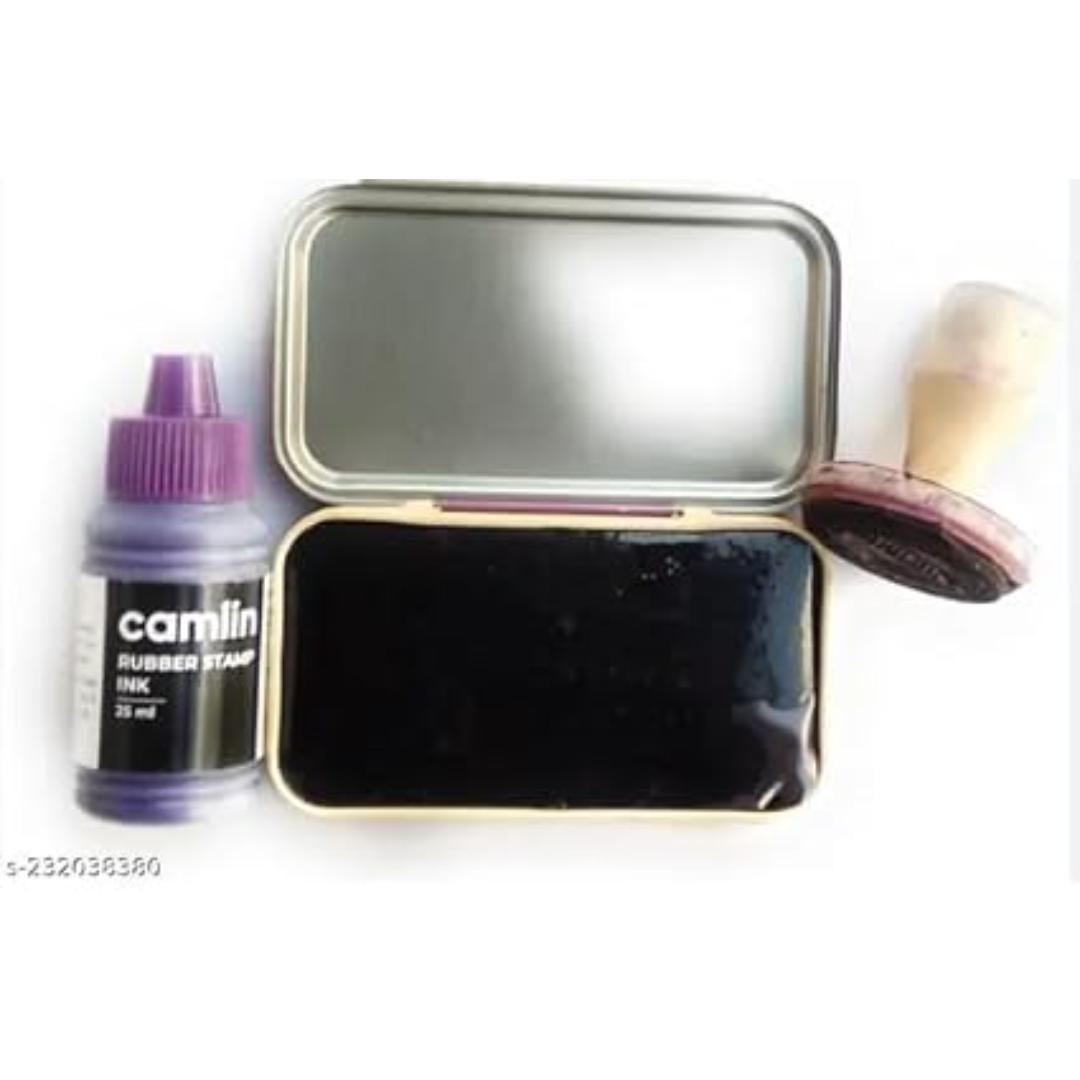 Camlin Stamp Pad | Large Size 15.7×9.6 cm, Blue Ink (Pack of 1)