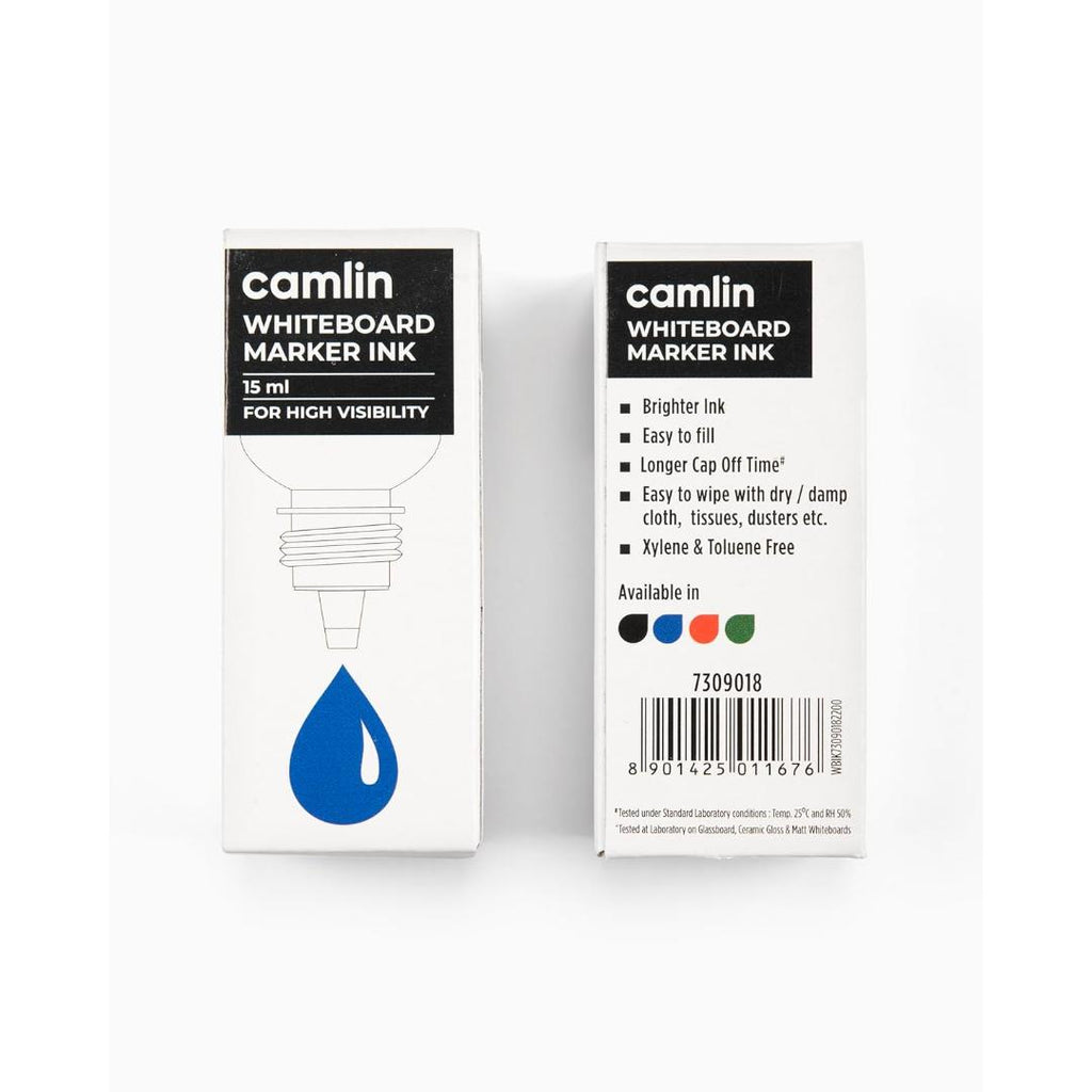 Camlin Kokuyo Whiteboard Marker Ink | 15 ml Blue Refill Bottle