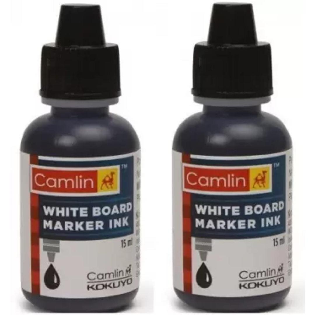 Camlin Marker Ink | Black Color Refill, 30 ml Bottles (Pack of 2)