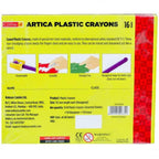Camel Plastic Crayons | 16 Shades Multicolor Set with Eraser & Sharpener