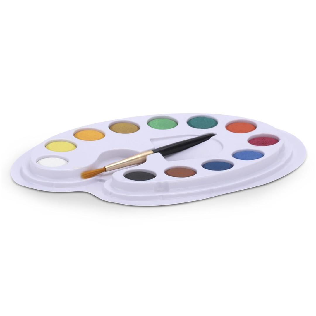 Camel Kokuyo Student Water Colour Cakes | 12 Shades with Brush
