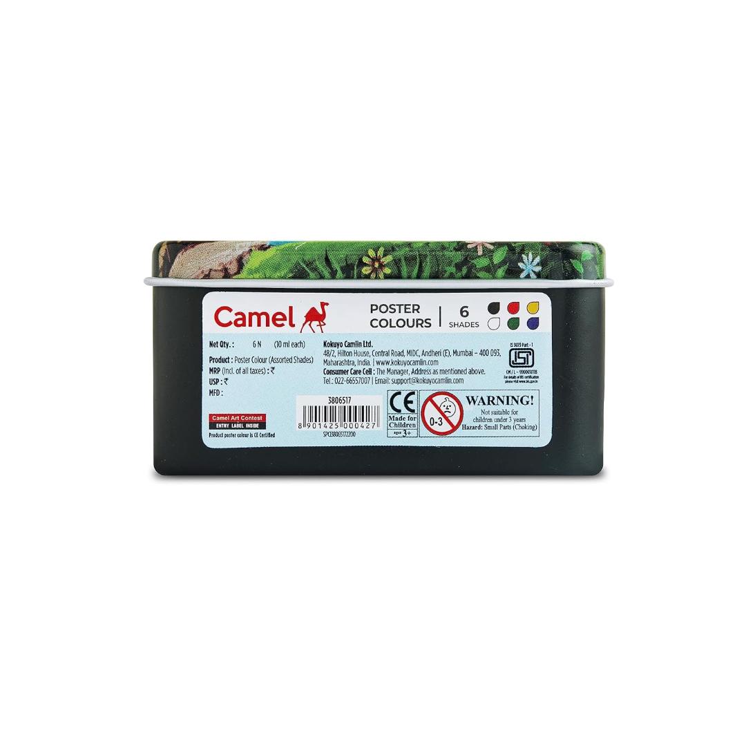 Camel Student Poster Colours | 6 Shades × 10 ml Tubes for Students