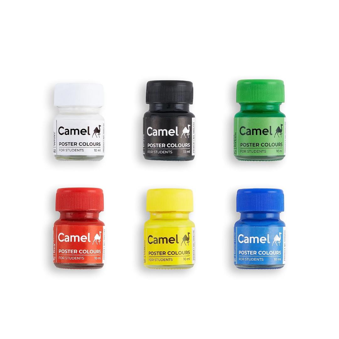 Camel Student Poster Colours | 6 Shades × 10 ml Tubes for Students