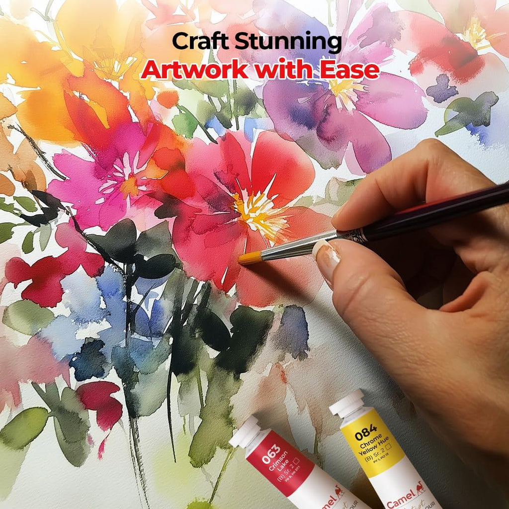 Camel Artist Water Colours | 5 ml × 12 Shades High Vibrancy Paint Set