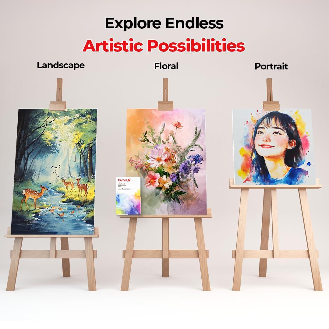 Camel Artist Water Colours | 5 ml × 12 Shades High Vibrancy Paint Set