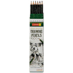 Camlin Kokuyo Drawing Pencils | Pack of 6 Assorted Grades, Ink Black