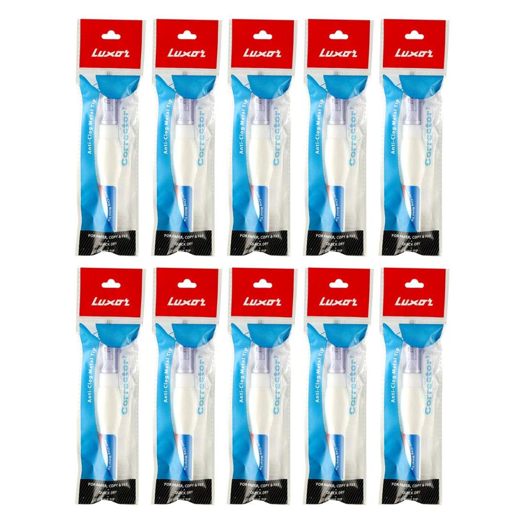 Luxor 1450 Corrector Pen | White Ink Correction Pen (Box of 10)