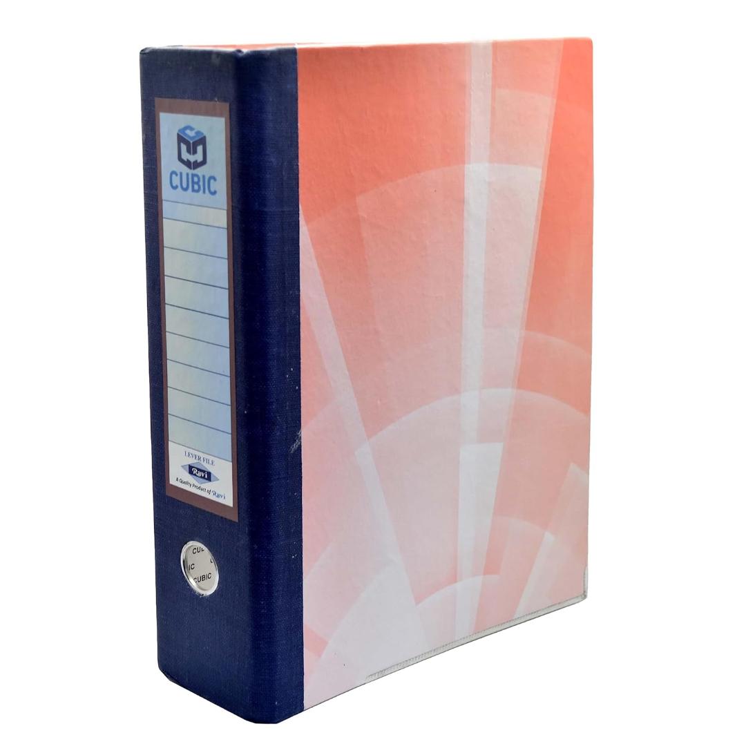 Cubic Lever Arch Box File with Kangaroo Clip | Durable Document Organizer