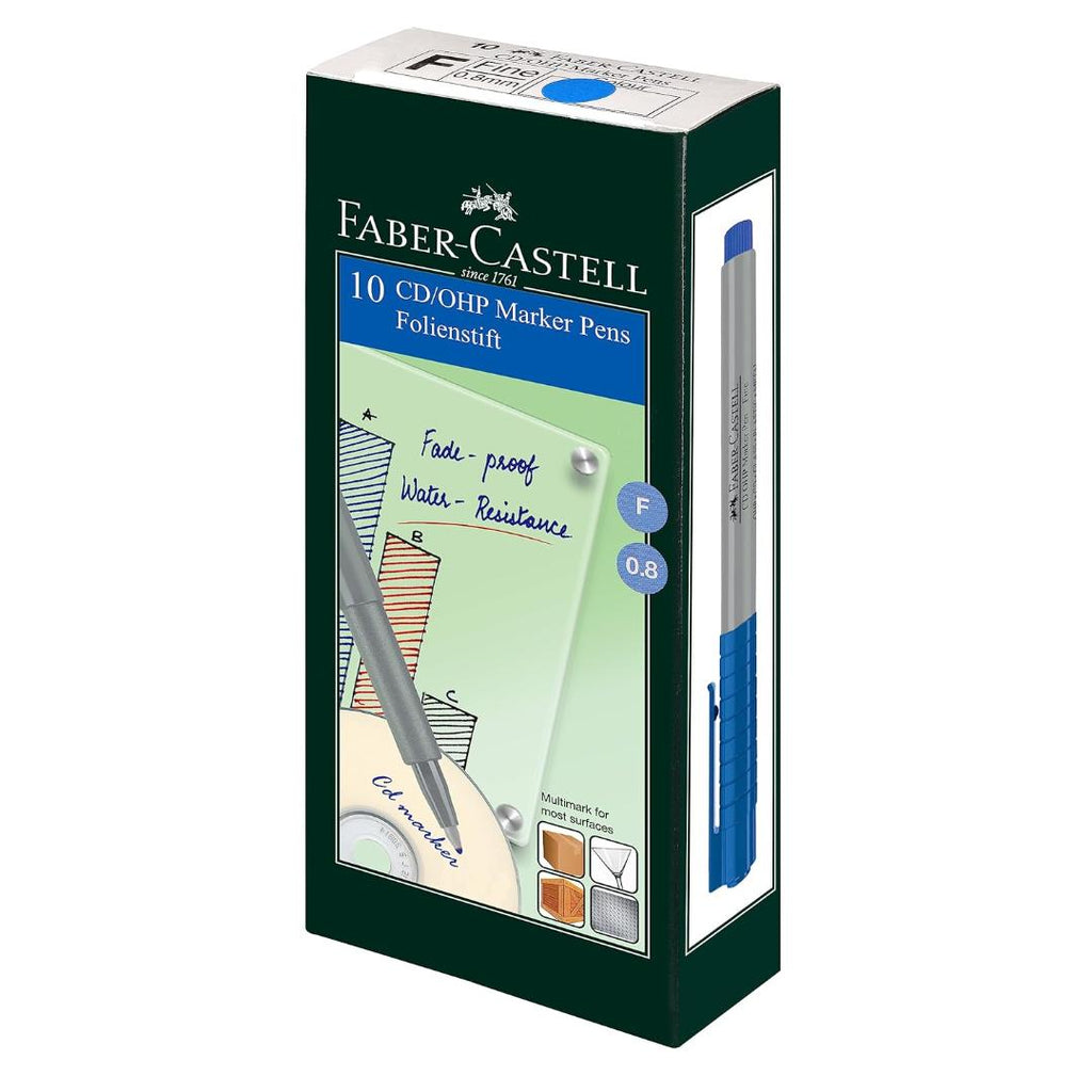 Faber-Castell CD/OHP Marker Pens Blue | Pack of 3