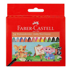Faber-Castell Jumbo Wax Crayons | 24 Shades | Triangular Grip