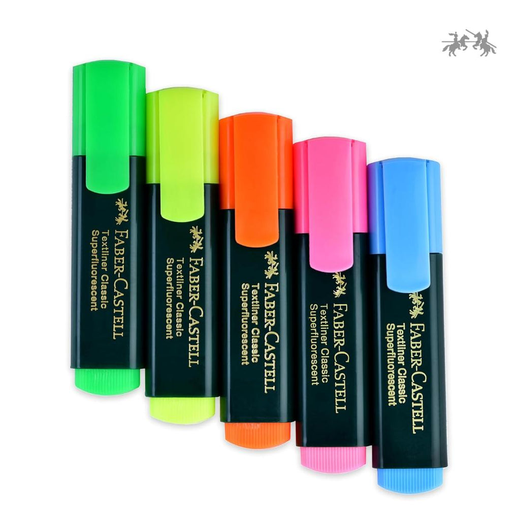 Faber-Castell Textliner Pen Set | Pack of 5 | Refillable Highlighters