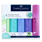 Faber-Castell Pastel Textliner Pen Set | Pack of 5 Assorted Colours