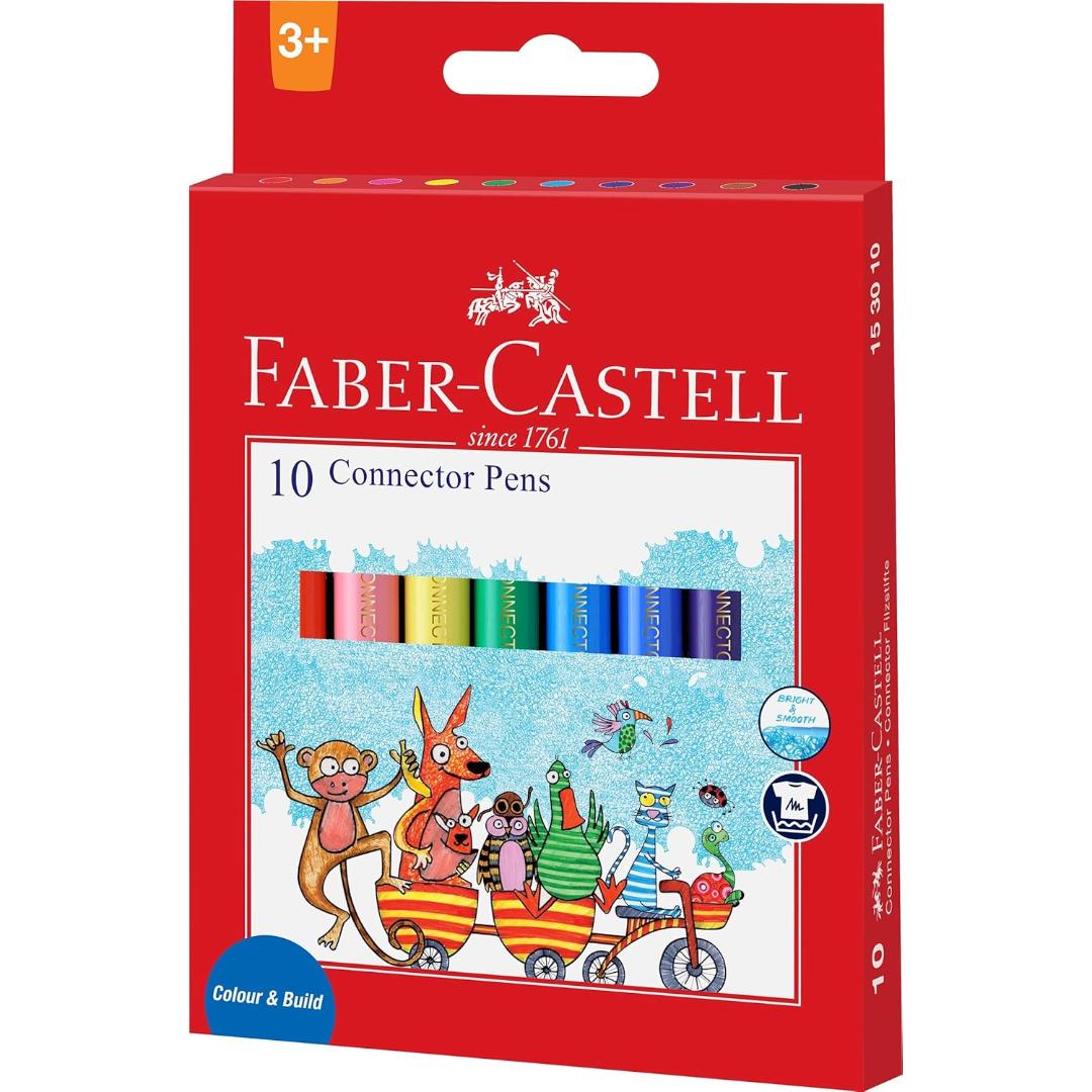 Faber-Castell Connector Pen Set – Assorted Colours (Pack of 10 & 15)