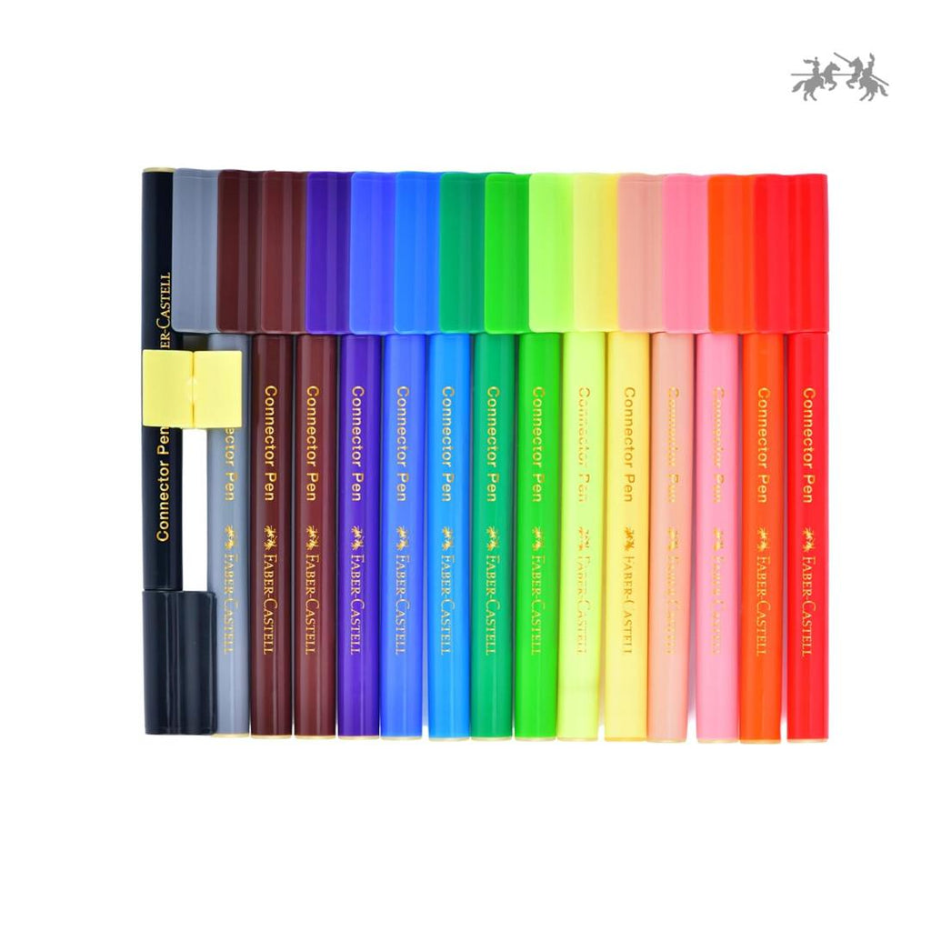 Faber-Castell Connector Pen Set – Assorted Colours (Pack of 10 & 15)