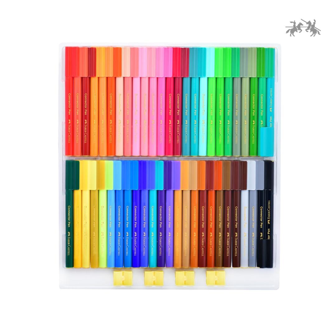 Faber-Castell Connector Pen Set – Washable, Bright Colours | Child-Safe Art Pens