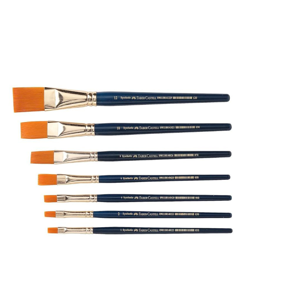 Faber-Castell Paint Brush Set – Pack of 7 (Navy Blue Handles)