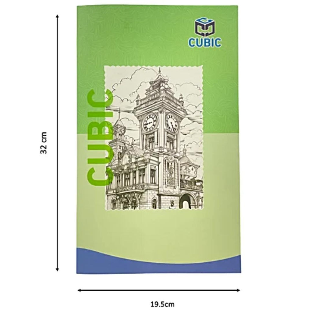 Cubic Long Notebook Combo | 12 Pcs | Ruled & Unruled | 80–160 Pages