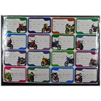 Cubic Fancy Notebook Labels | Rounded Corners | 64 Pcs