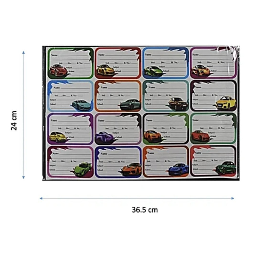 Cubic Fancy Notebook Labels | Rounded Corners | 64 Pcs