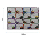 Cubic Fancy Notebook Labels | Rounded Corners | 64 Pcs