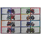 Cubic Fancy Notebook Labels | Rounded Corners | 64 Pcs