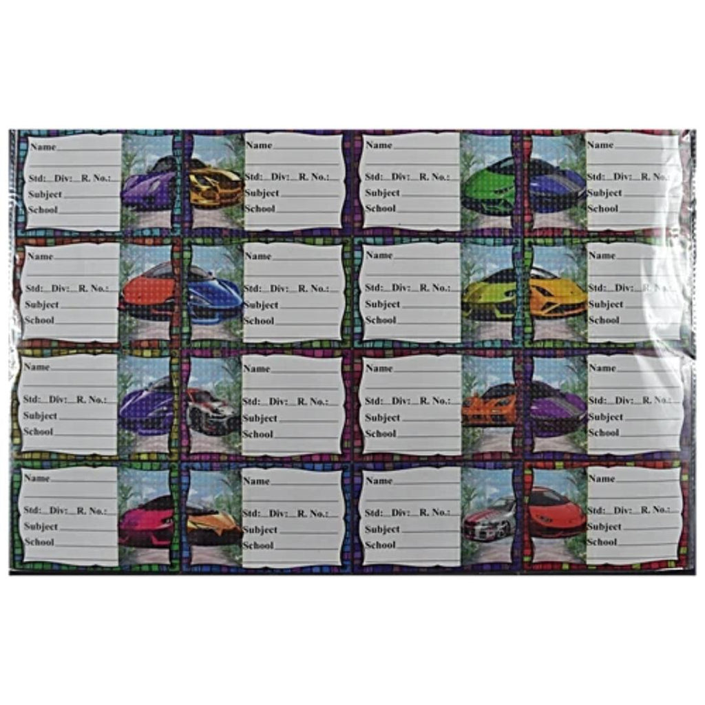 Cubic Fancy Notebook Labels | Rounded Corners | 64 Pcs