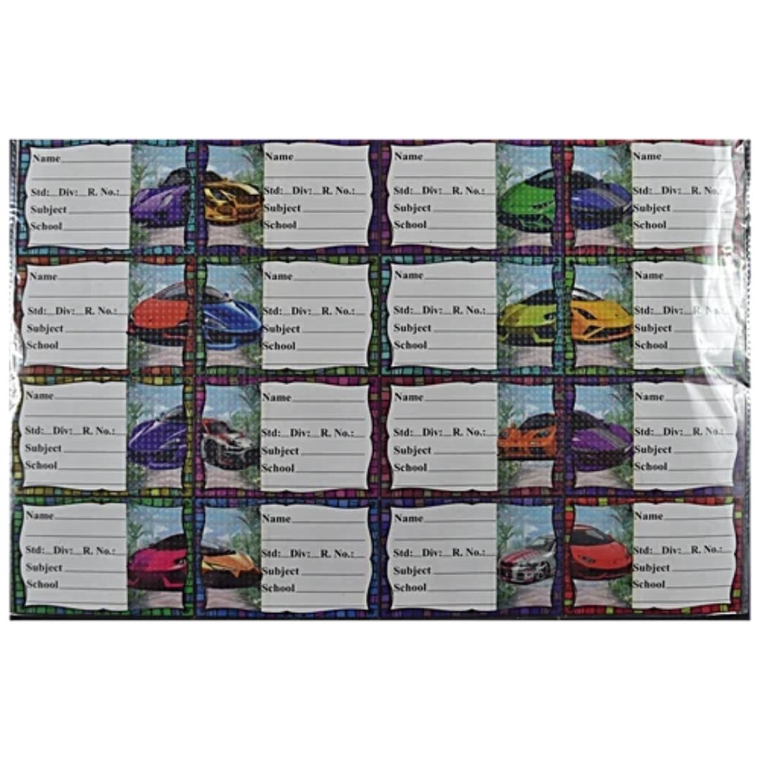 Cubic Fancy Notebook Labels | Rounded Corners | 64 Pcs