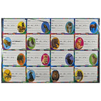 Cubic Fancy Notebook Labels | Rounded Corners | 64 Pcs