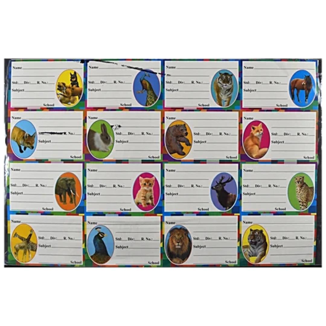 Cubic Fancy Notebook Labels | Rounded Corners | 64 Pcs