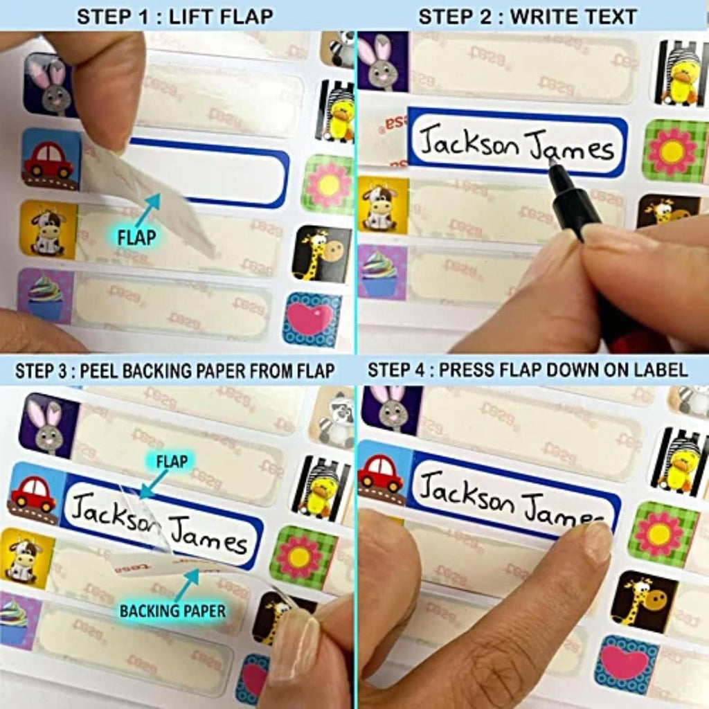 Insta School Labels with Marker Pen | 66 Pcs | Writable & Self-Adhesive