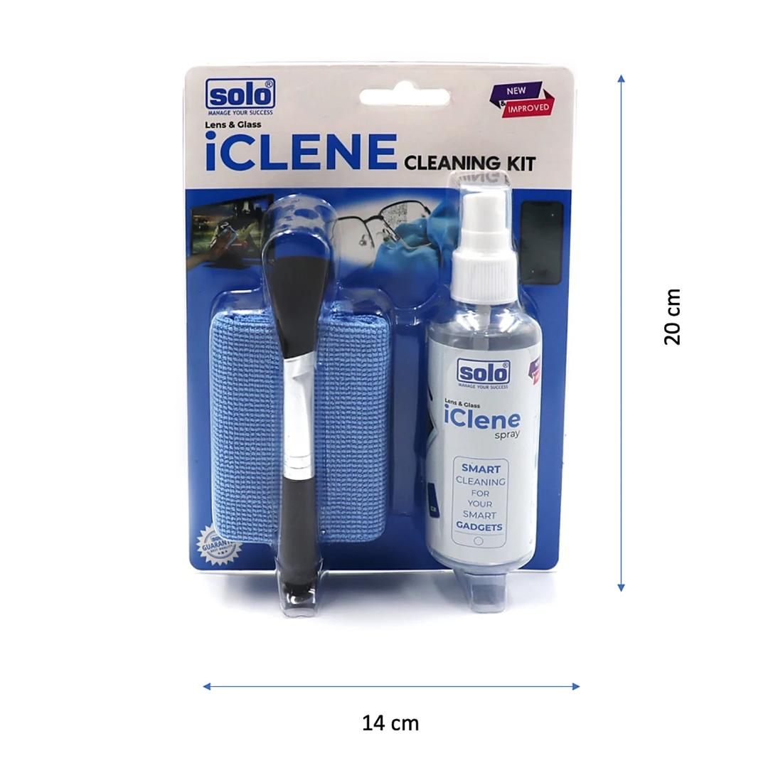 ICLENE Lens & Glass Cleaning Kit | Streak-Free Spray & Microfiber Cloth