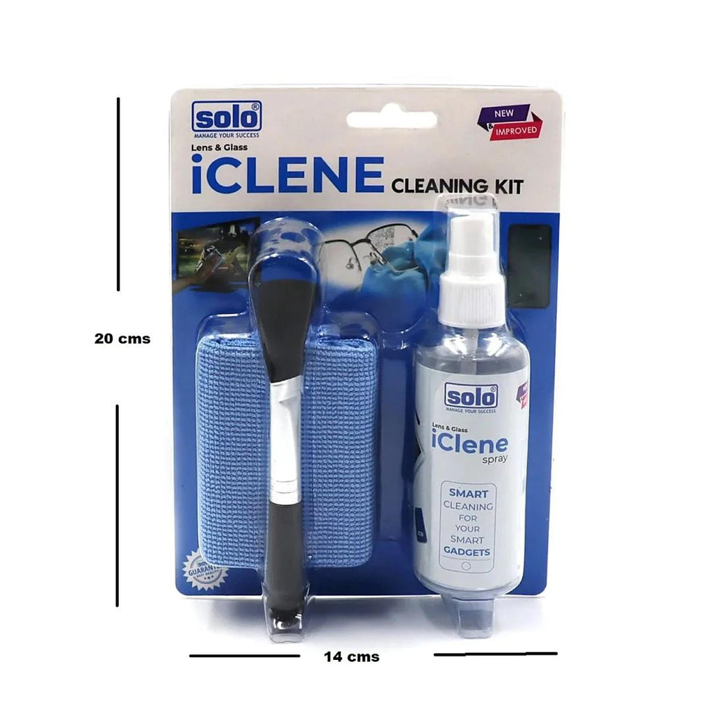 ICLENE Lens & Glass Cleaning Kit | Streak-Free Spray & Microfiber Cloth