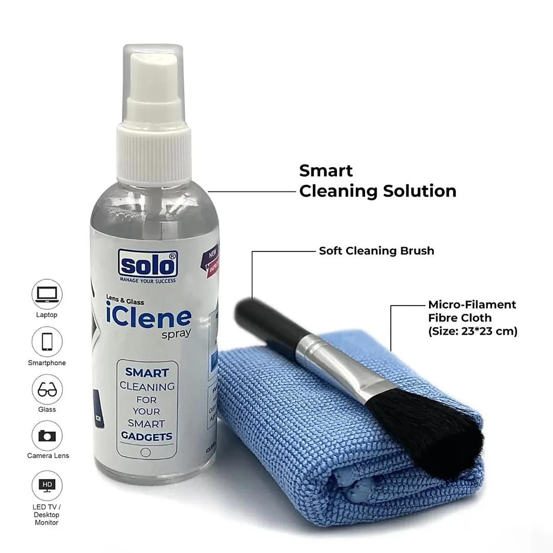 ICLENE Lens & Glass Cleaning Kit | Streak-Free Spray & Microfiber Cloth