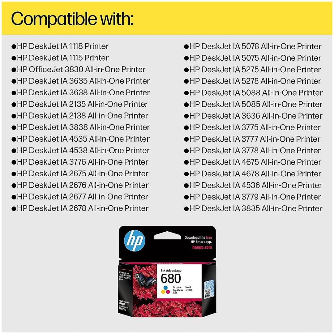 HP 680 Original Black Ink Advantage Cartridge | High-Quality Printer Ink