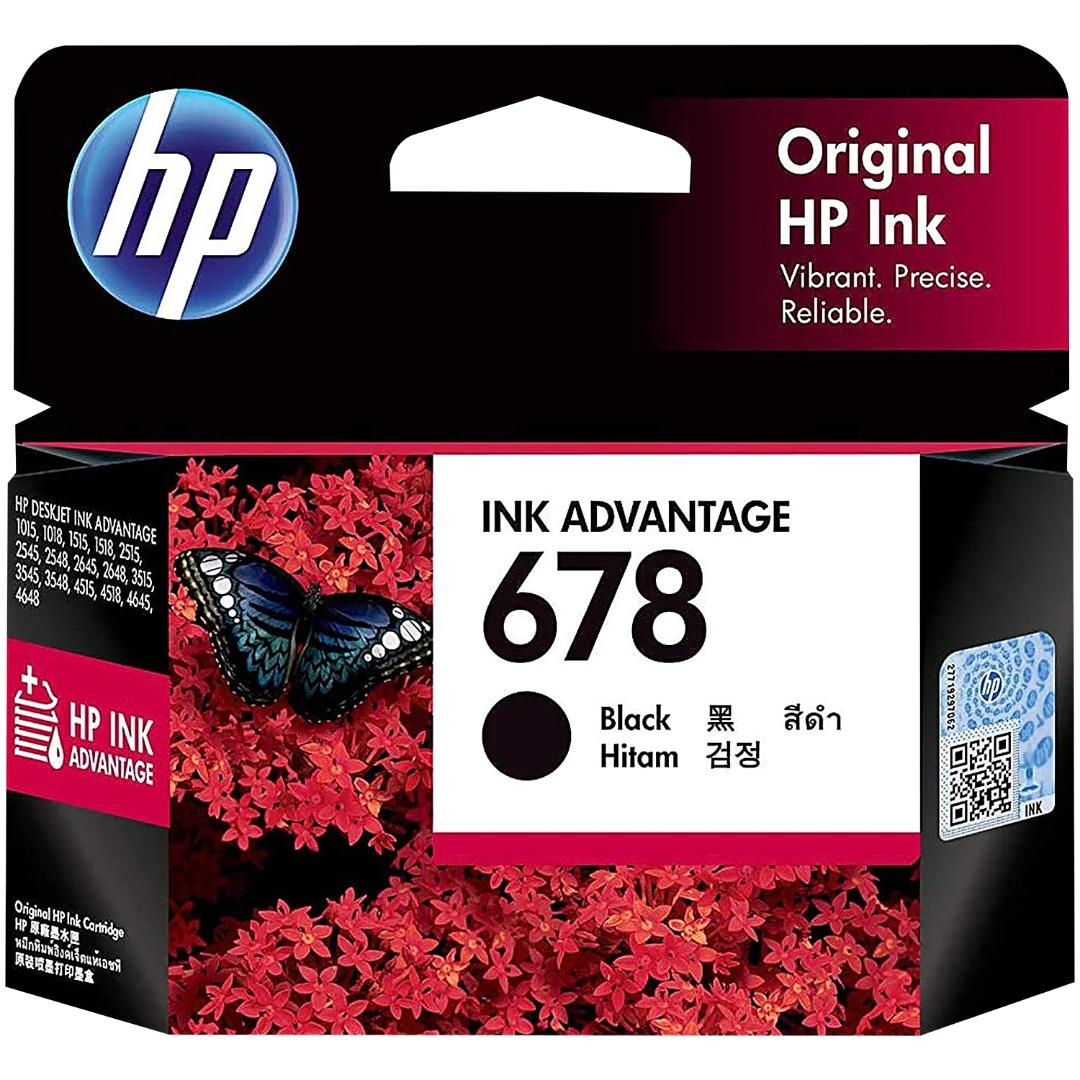 HP 678 Black Original Ink Cartridge | High-Quality Printer Ink
