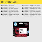 HP 678 Black Original Ink Cartridge | High-Quality Printer Ink