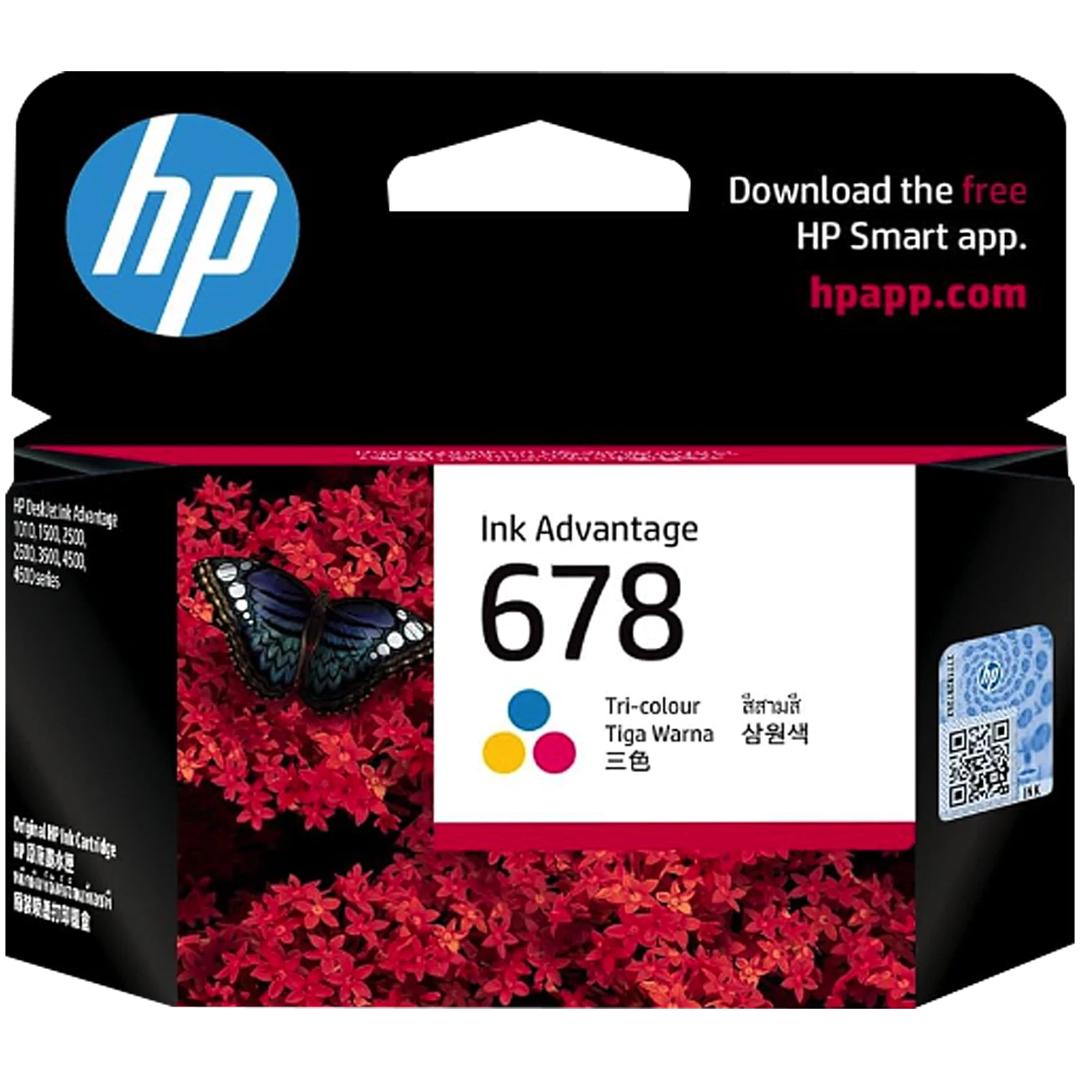 HP 678 Tri-Color Original Ink Cartridge | Vivid Color Prints
