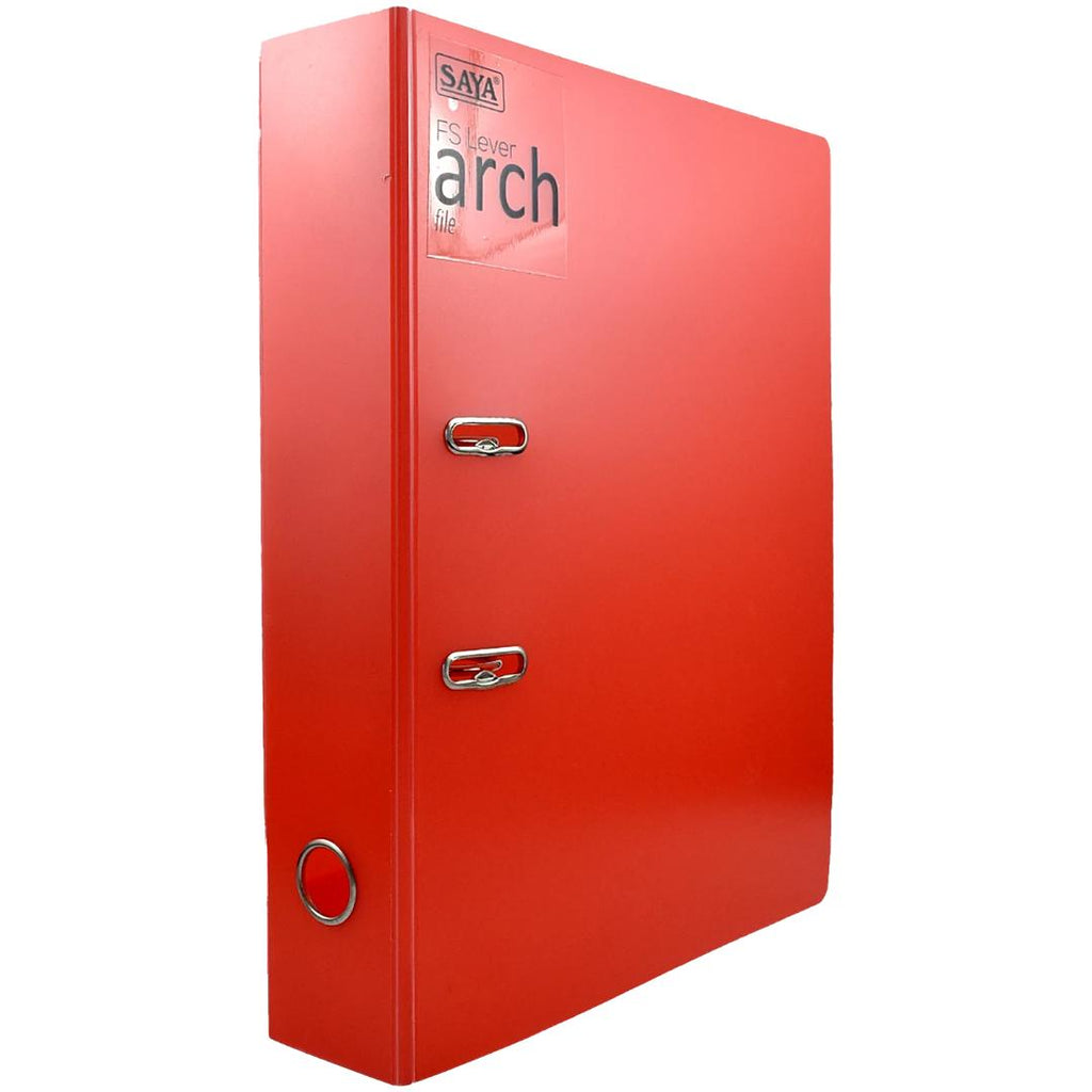 Saya Lever Arch File Polycover Red | Durable Office File Folder