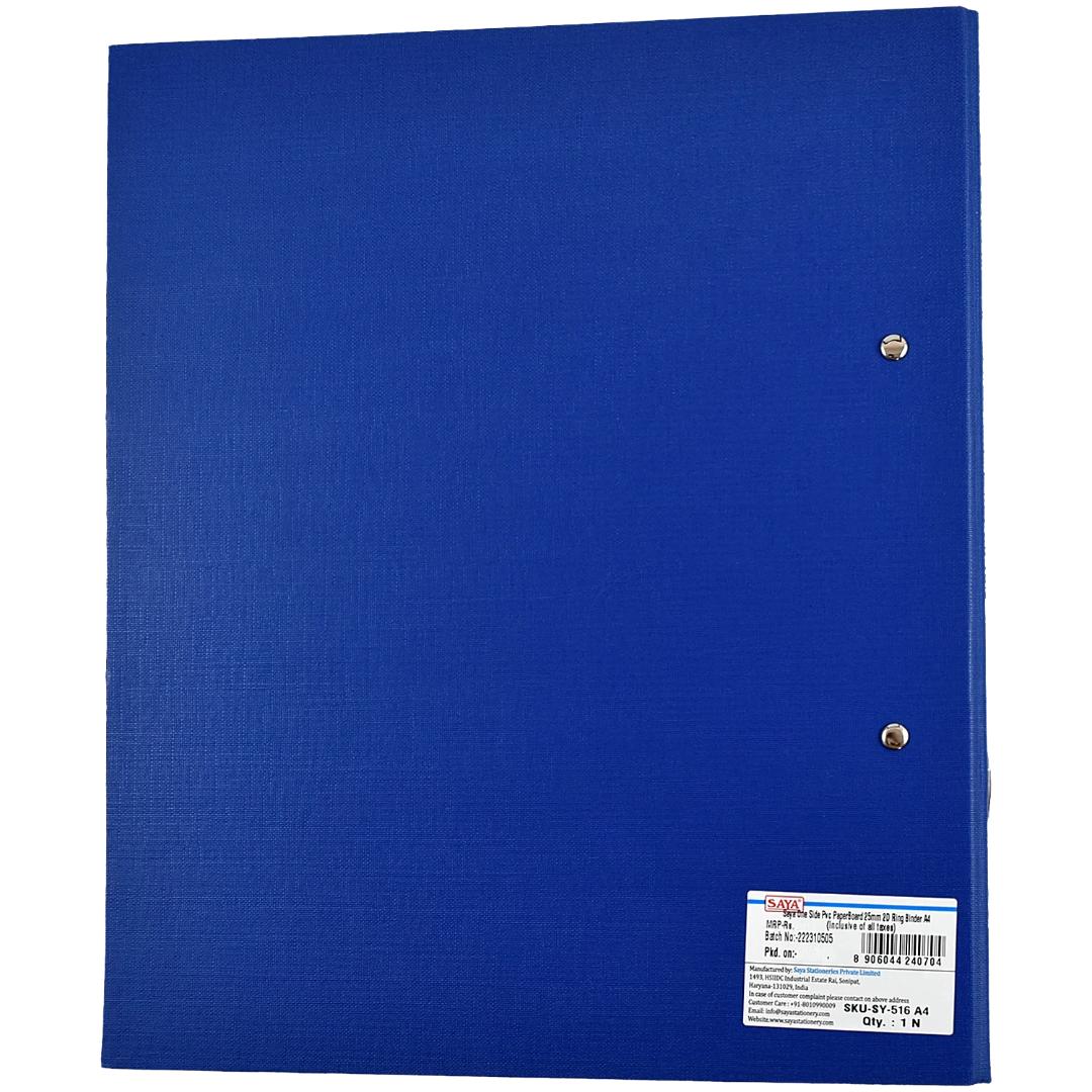 A4 2D Ring Binder | One Side PVC Paper Board | Durable File Folder