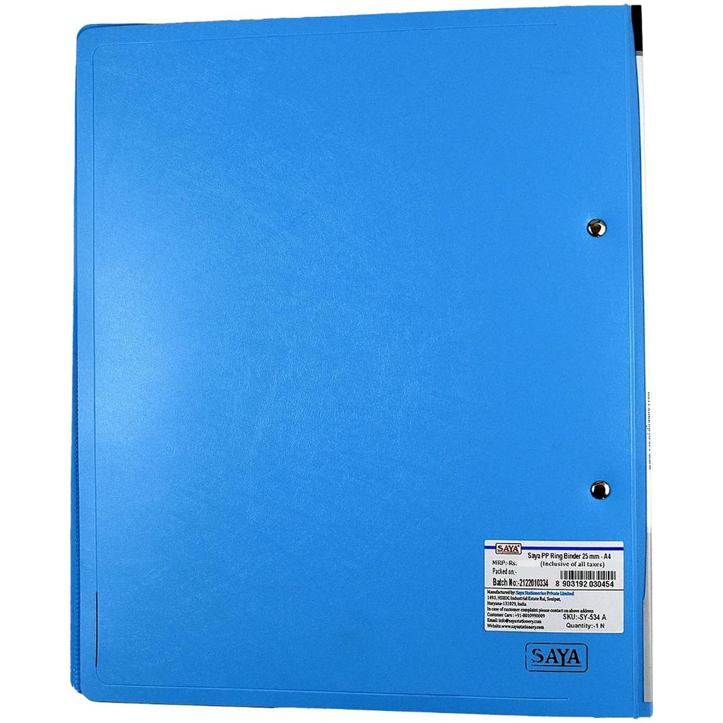 Saya PP Ring Binder A4 | Extra Thick Poly Cover
