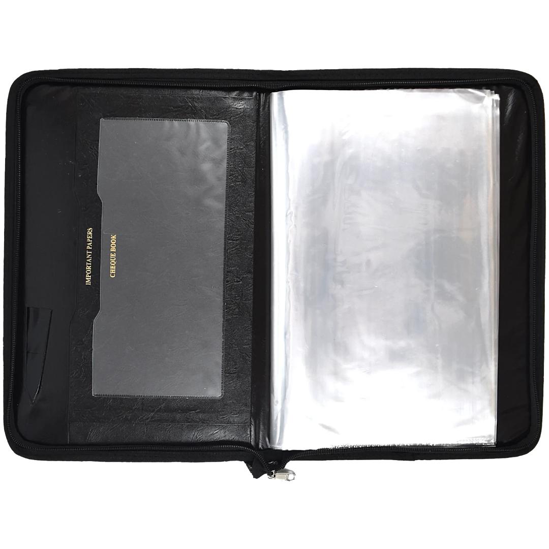 Saya Executive Portfolio File FS | Zipper Closure & Hard Cover