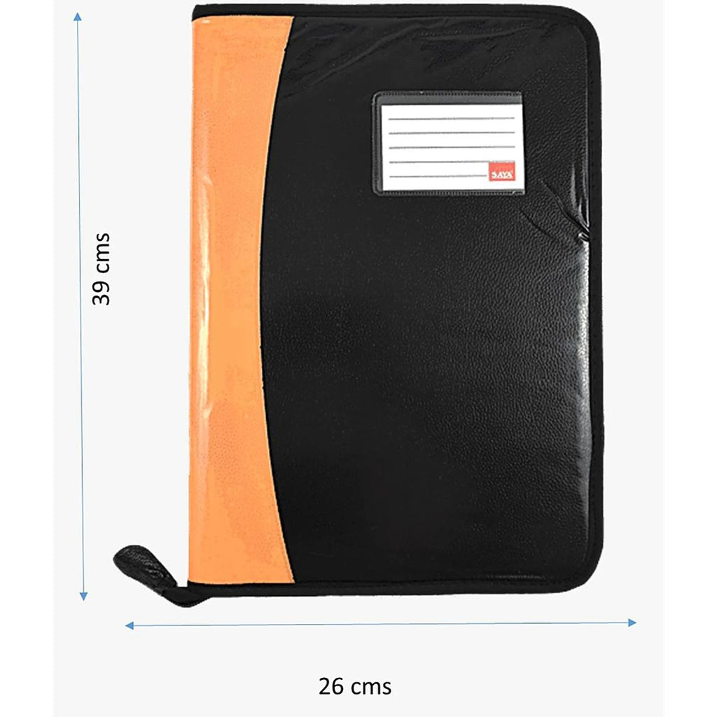 Saya Executive Portfolio File FS | Zipper Closure & Hard Cover