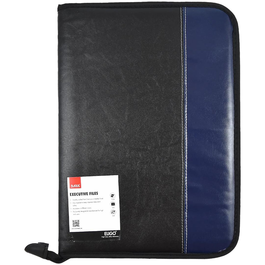 Saya Executive Portfolio File | Zipper Closure | A4 & FS Size