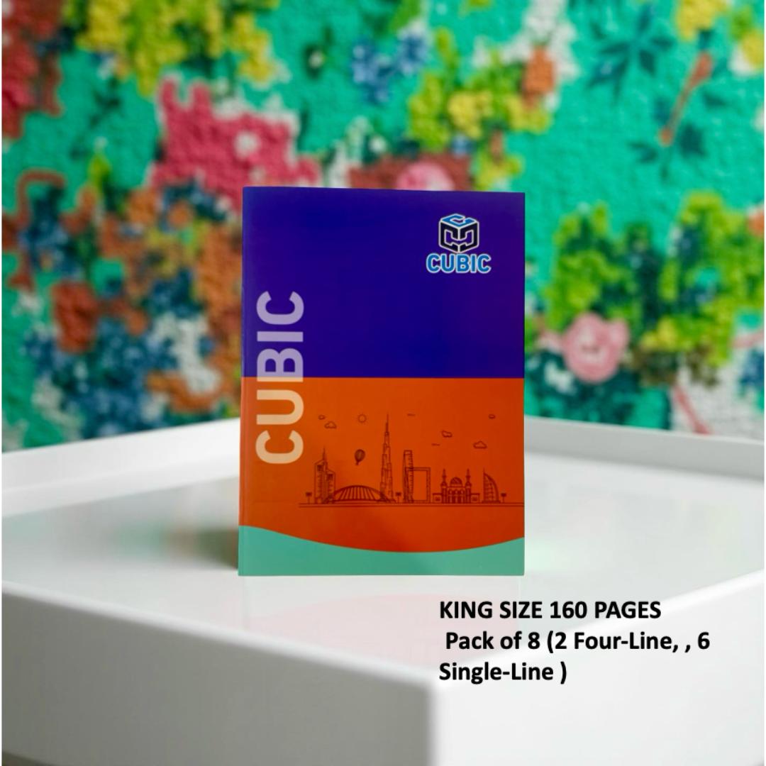 Cubic Notebook Combo Pack of 8 | King Size 18x25 cm